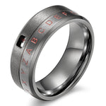 Anel alfabeto anti-stress 6 (51,9 mm) / preto