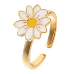Anel anti-stress flor ouro