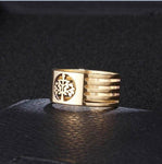 Anel árvore da vida aço inoxidável 53,4 mm / ouro