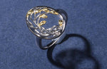 Anel árvore da vida dourado e prateado 53 mm