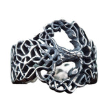 Anel árvore de yggdrasil prata 5 (49,32 mm)