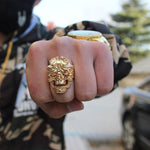 Anel biker estilo retro
