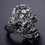 Anel biker estilo retro