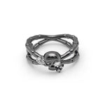 Anel biker feminino 49 mm / preto