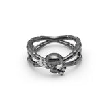 Anel biker feminino 49 mm / preto