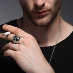 Anel biker masculino aço