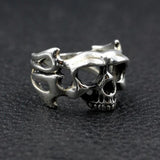 Anel biker masculino prata