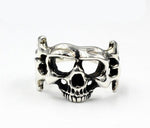Anel biker masculino prata