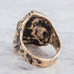 Anel cabeça de guerreiro viking em bronze 5 (49,32 mm)