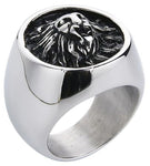 Anel cabeça de leão aço forjado 54,5 mm