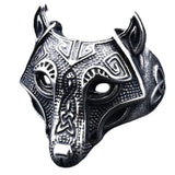 Anel cabeça de lobo fenrir