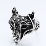 Anel cabeça de lobo fenrir