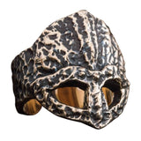 Anel capacete de guerra em bronze