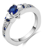 Anel caveira azul 52 mm