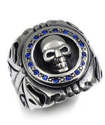 Anel caveira com strass 54 mm