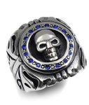 Anel caveira com strass 54 mm