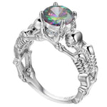 Anel caveira diamante 49 mm / multicolorido