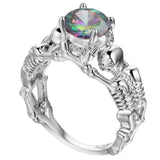 Anel caveira diamante 49 mm / multicolorido