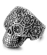 Anel caveira estilo mexicano 54 mm