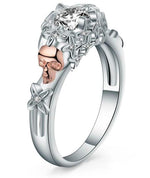 Anel caveira flor 52 mm