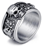Anel caveira hard rock 57 mm