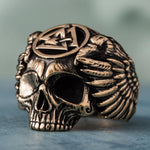 Anel caveira odin bronze 5 (49,32 mm)