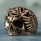 Anel caveira odin bronze 5 (49,32 mm)