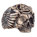 Anel caveira odin bronze