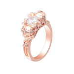 Anel caveira ouro rosa 49 mm / ouro rosa