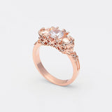 Anel caveira ouro rosa