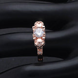 Anel caveira ouro rosa