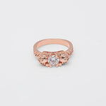 Anel caveira ouro rosa