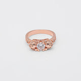 Anel caveira ouro rosa