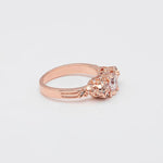 Anel caveira ouro rosa