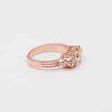 Anel caveira ouro rosa