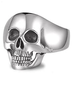 Anel caveira prata maciça 54 mm