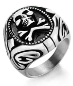 Anel caveira símbolo de pirata 57 mm