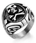 Anel caveira símbolo de pirata 57 mm