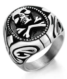 Anel caveira símbolo de pirata 57 mm
