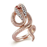 Anel cobra rosa
