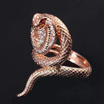 Anel cobra rosa