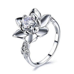 Anel com design floral 51,9 mm