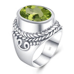 Anel com pedra de peridoto