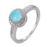 Anel com pedra larimar