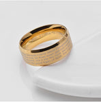 Anel com versículo bíblico 54 mm / ouro
