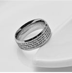 Anel com versículo bíblico 54 mm / prata
