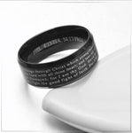 Anel com versículo bíblico 54 mm / preto