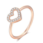 Anel coração simples 6 (51,9 mm) / ouro rosa