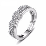 Anel coroa moderno prata / 6 (51,9 mm)