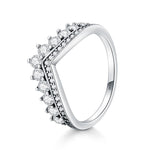 Anel coroa strass